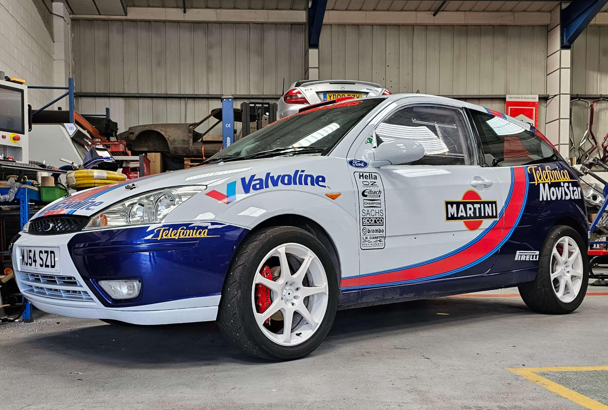 Outside view of racing simulator