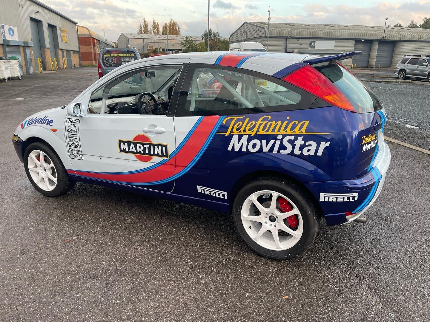 Outside view of racing simulator